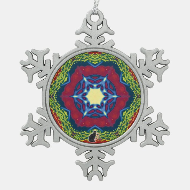 Vesper Kaleidoscope Snowflake Ornament (Front)