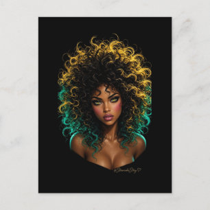 Vespera Kane Couture Midnight Curls Postcard