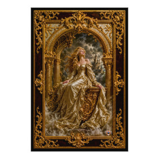 Vesperine Solariel Vision of Gilded Baroque Luxury Photo Print