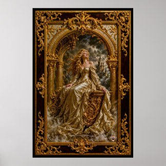 Vesperine Solariel Vision of Gilded Baroque Luxury Poster