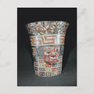 Vessel depicting corn yams and animals postcard