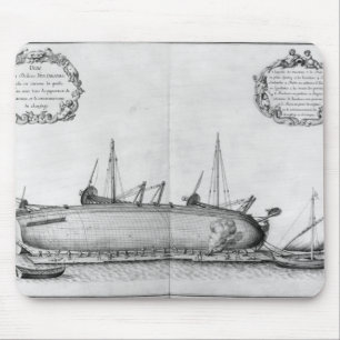 Vessel lying on its hull mouse pad