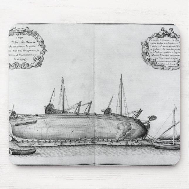 Vessel lying on its hull mouse pad (Front)