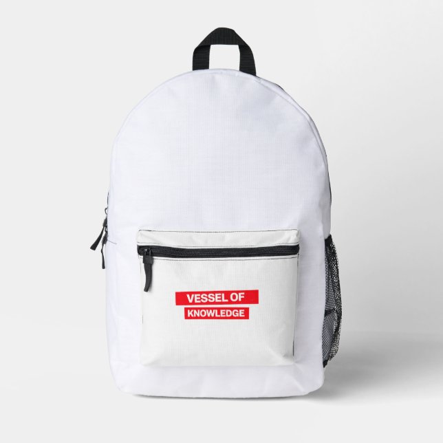 Vessel of Knowledge Typography Print Cut Sew Bag (Front)