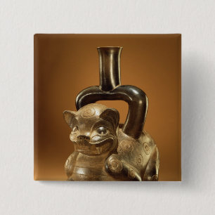 Vessel with puma, Chavin Culture, c.90 BC 15 Cm Square Badge