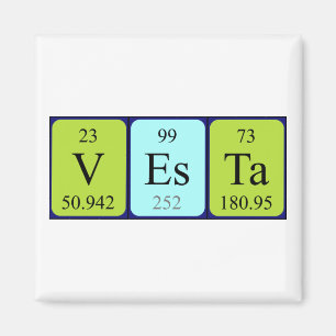 Vesta periodic table name magnet