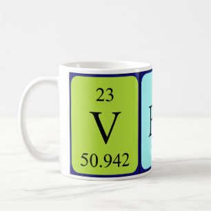 Vesta periodic table name mug