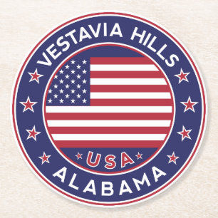 Vestavia Hills, Alabama Round Paper Coaster