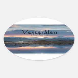 Vesteralen Norway Souvenir Oval Sticker