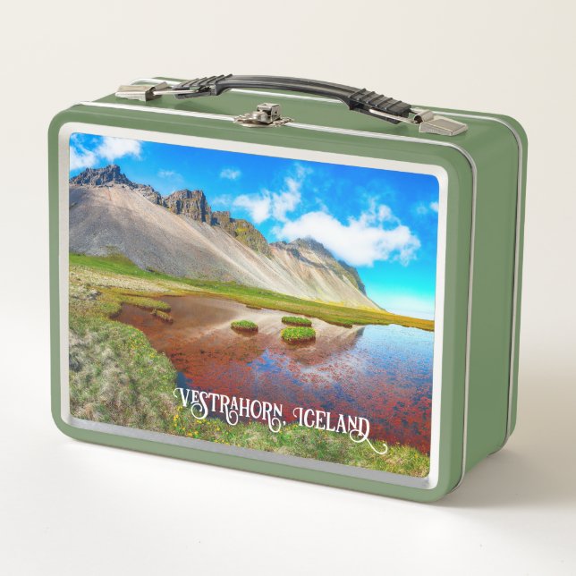 Vestrahorn Mountains, Iceland Metal Lunch Box (Front)