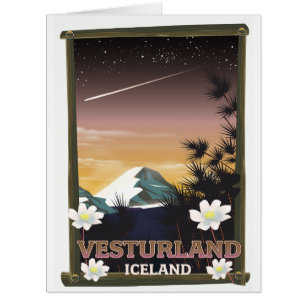 Vesturland Iceland travel poster