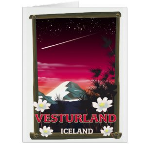 vesturland Iceland travel poster