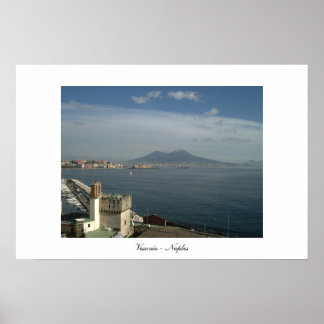 Vesuvio and Bay of Naples view Poster