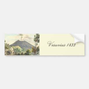 Vesuvius Active Volcano 1832 Naples Italy Bumper Sticker
