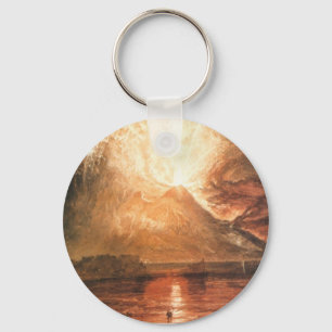 Vesuvius Erupting Key Ring
