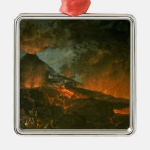 Vesuvius Erupting Metal Tree Decoration