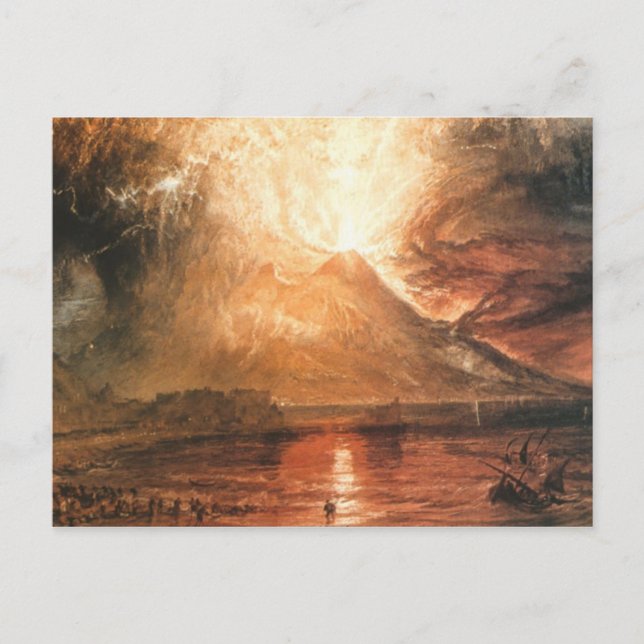 Vesuvius Erupting Postcard (Front)
