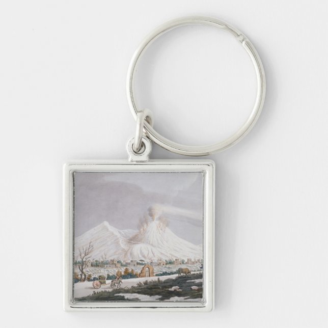 Vesuvius in Snow, plate V from 'Campi Phlegraei: O Key Ring (Front)