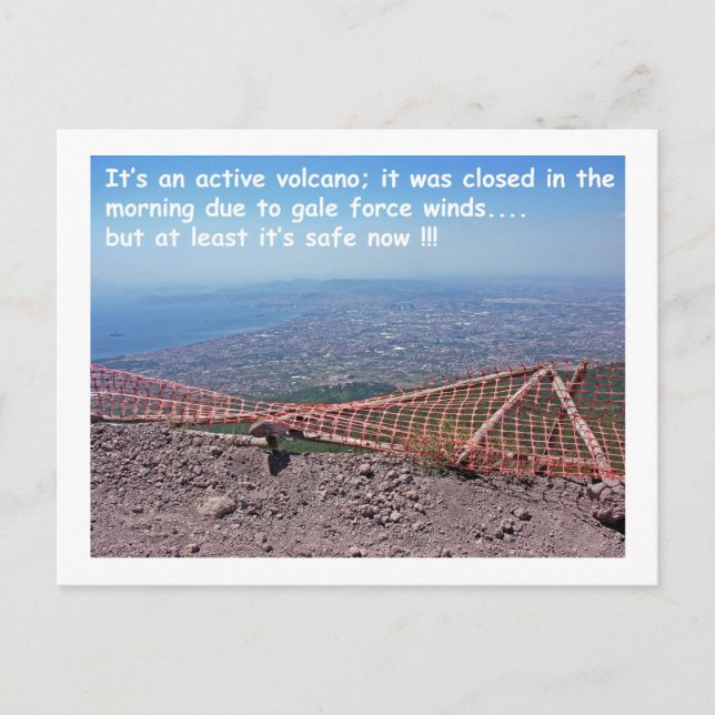 Vesuvius Volcano Humour Postcard (Front)