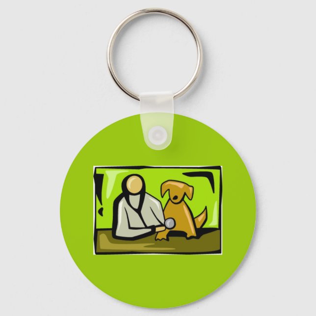 VET700 VET VETERINARIAN ANIMALS PETS MEDICAL CARE  KEY RING (Front)
