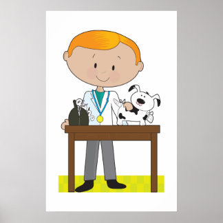 Vet and Dog Poster