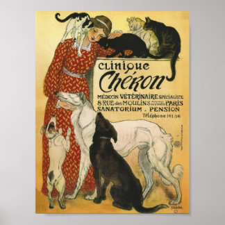 Vet gift Office French Vintage vet advert Poster