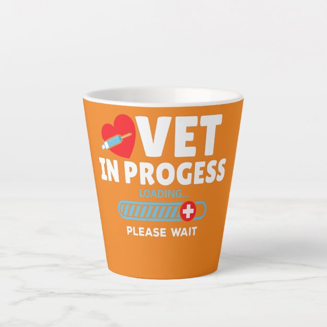 Vet In Progress Loading Animal Doctor Future Latte Mug (Front)