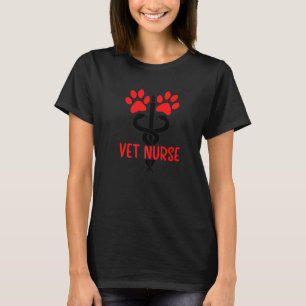 Vet Nurse Caduceus Veterinary Nurse Veterinarian N T-Shirt