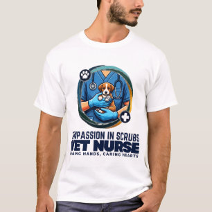 Vet Nurse Compassion In Scrubs Puppy T-Shirt