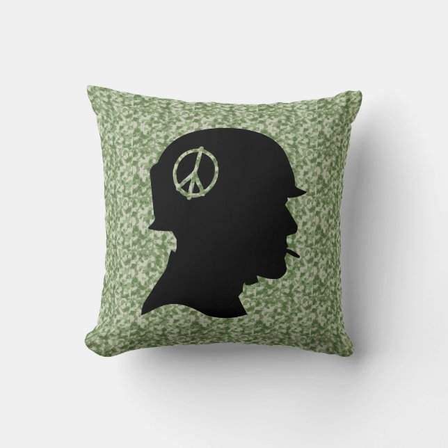 Vet Silhouette Camo Cushion (Front)
