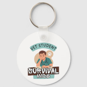 Vet Student Survival Mode – Vet Student Design Key Ring