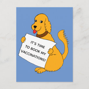 Vet Surgery Dog Vaccination Reminder Postcard