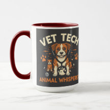 Vet Tech Animal Whisperer Cute Puppy Stethoscope