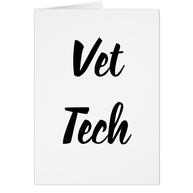 Vet Tech Card (Front)