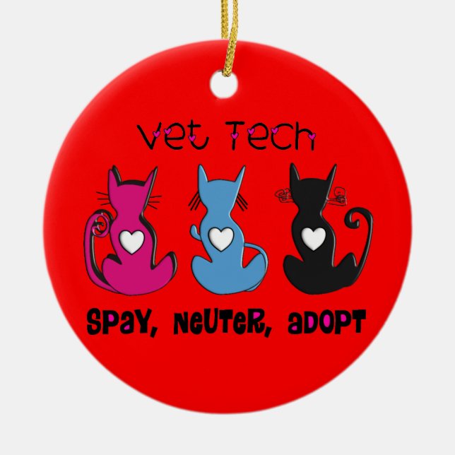 VET Tech Christmas Ornament (Front)