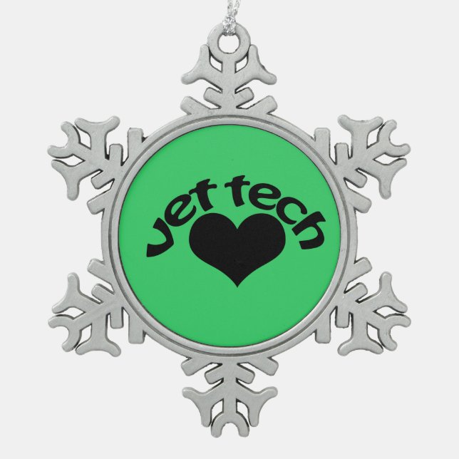 vet tech Christmas ornament simple (Front)