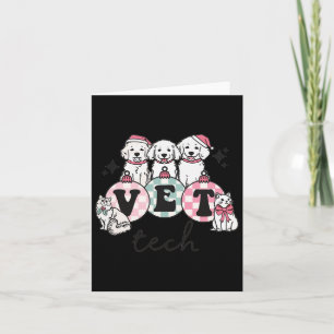 Vet Tech Christmas Veterinarian Animal Specialist Card