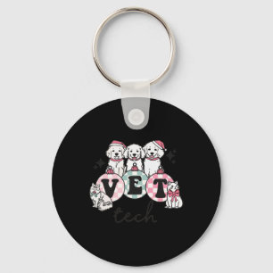 Vet Tech Christmas Veterinarian Animal Specialist  Key Ring