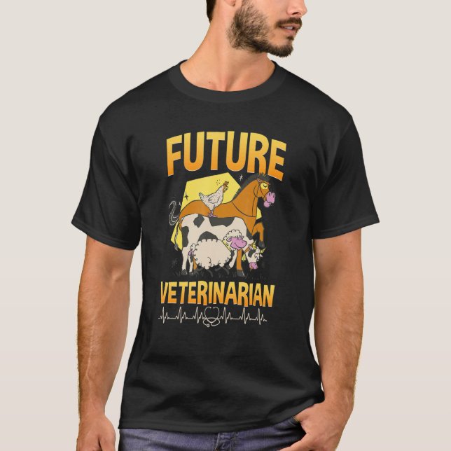Vet Tech Cute Veterinary Future Veterinarian T-Shirt (Front)