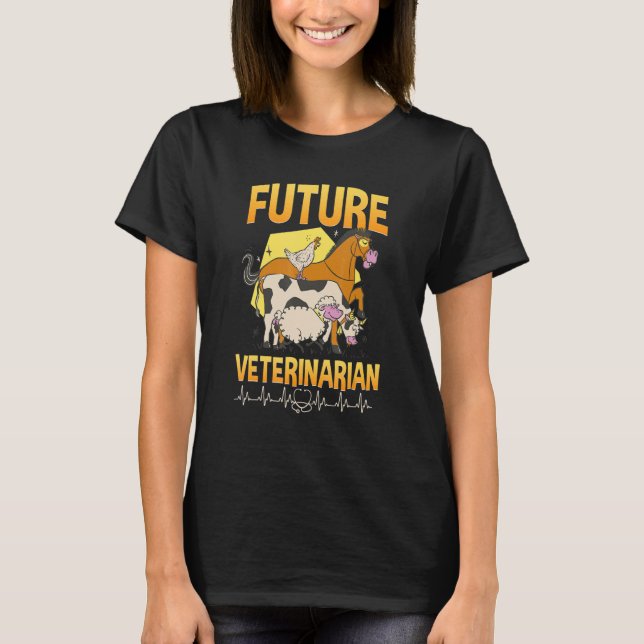 Vet Tech Cute Veterinary Future Veterinarian T-Shirt (Front)