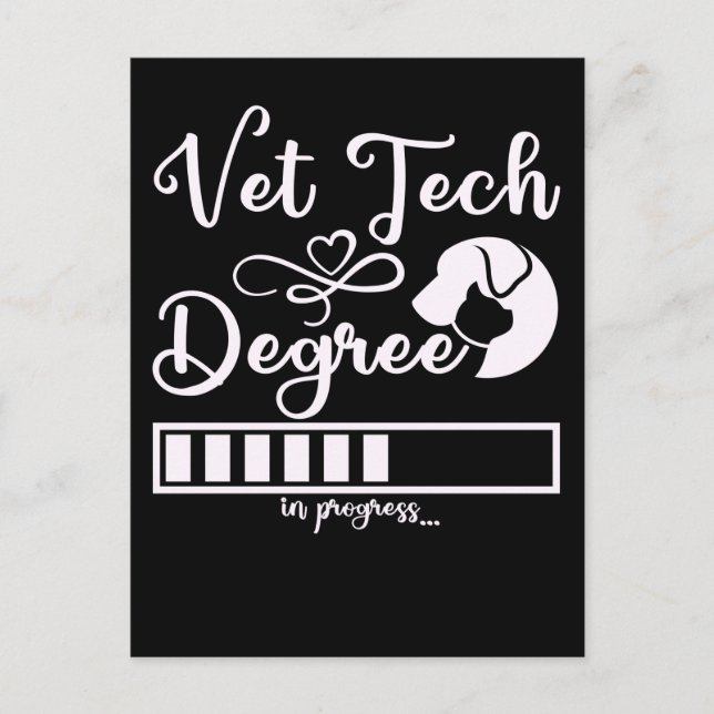 Vet Tech Degree Loading  Future Veterinarian Postcard (Front)