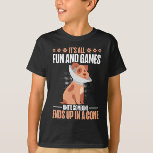 Vet Tech Dog Cone Humour Veterinarian T-Shirt