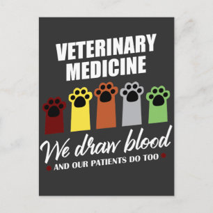 Vet Tech Gift For Veterinary Tech Draw Blood Postcard