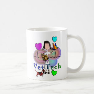 Vet Tech Gifts Unique Embossed Style Graphics Coffee Mug
