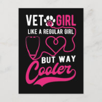 Vet Tech Girl Love Animals Female Veterinarian