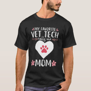 Vet Tech Mum Veterinary Technician Animal Lover Gi T-Shirt