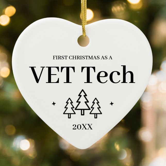 VET Tech New Job Christmas Ceramic Ornament (VET Tech New Job Christmas Ceramic Ornament
)