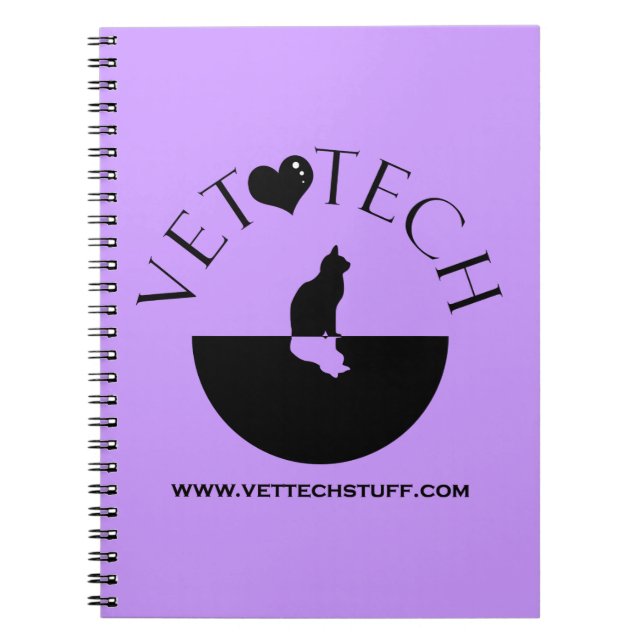 vet tech notebook purple (Front)