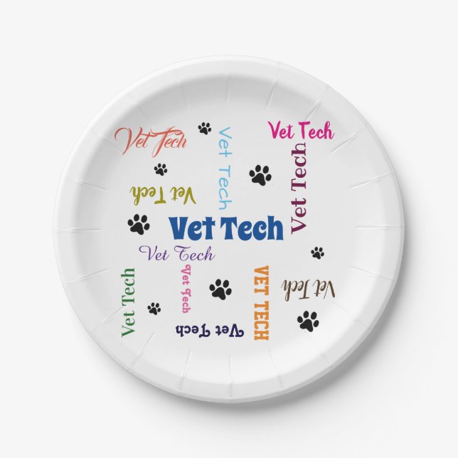 vet tech paper plate (Front)