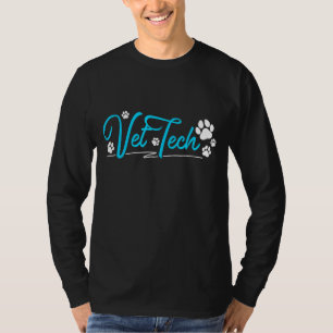 Vet Tech Pawprint Veterinary Technician T-Shirt